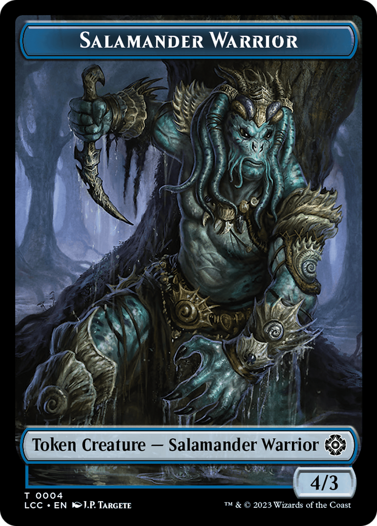 Salamander Warrior // Treasure Double-Sided Token [The Lost Caverns of Ixalan Commander Tokens] | Magic Magpie