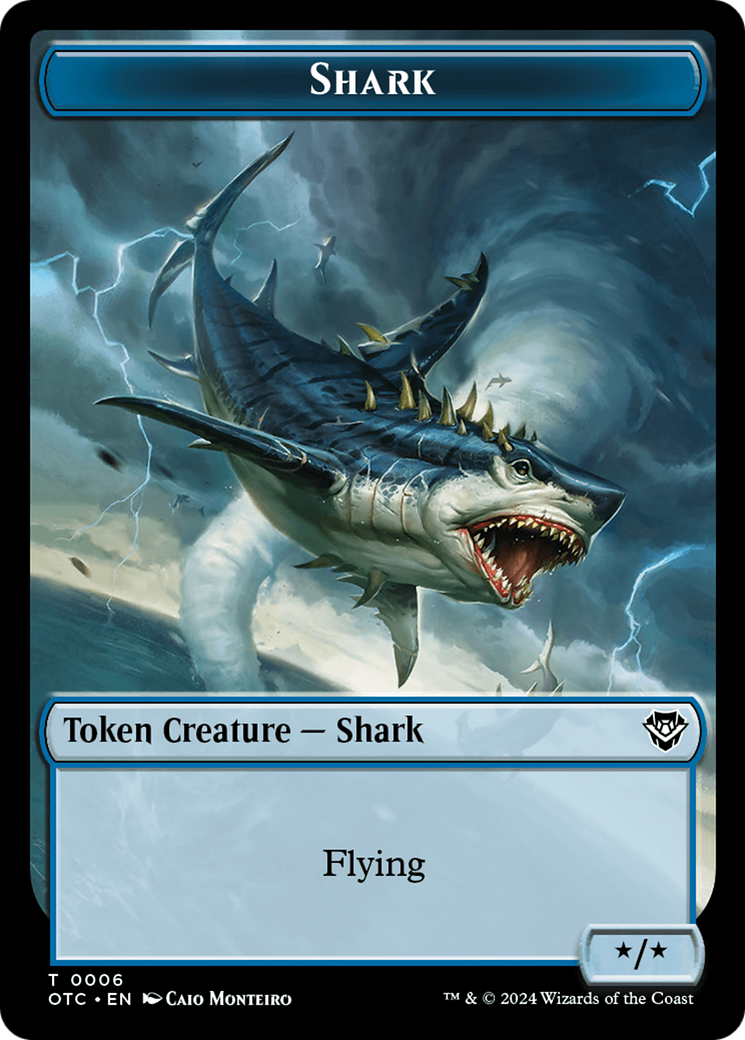 Ape // Shark Double-Sided Token [Outlaws of Thunder Junction Commander Tokens] | Magic Magpie
