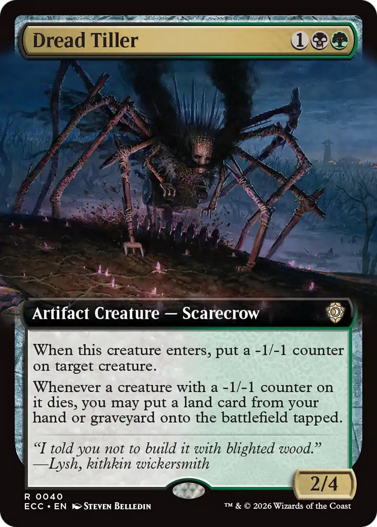 Dread Tiller (Extended Art) [Lorwyn Eclipsed Commander] | Magic Magpie