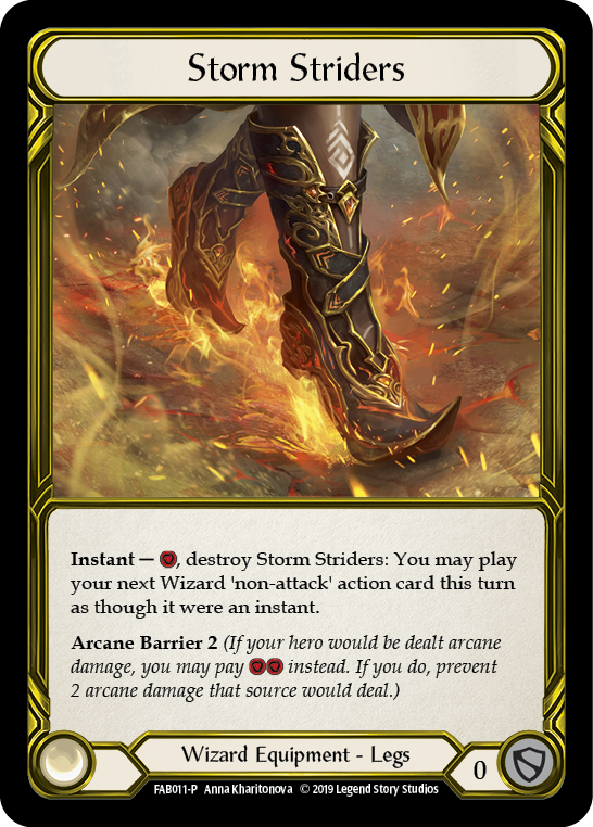 Storm Striders [FAB011-P] (Promo)  1st Edition Cold Foil - Golden | Magic Magpie