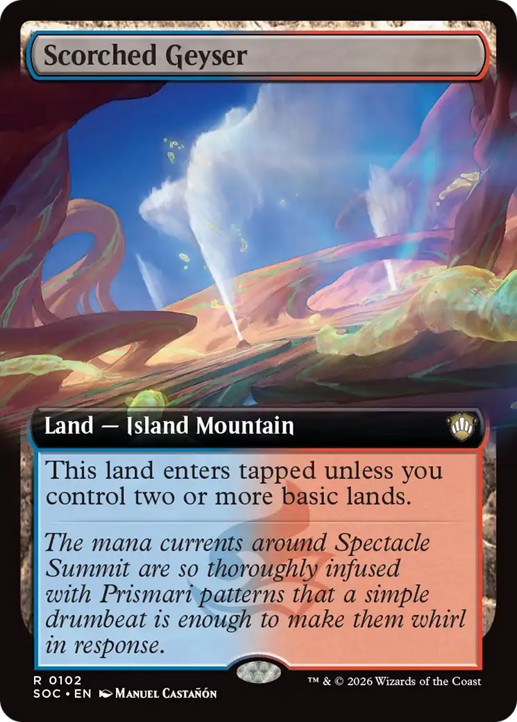 Scorched Geyser (Extended Art) [Secrets of Strixhaven Commander] | Magic Magpie