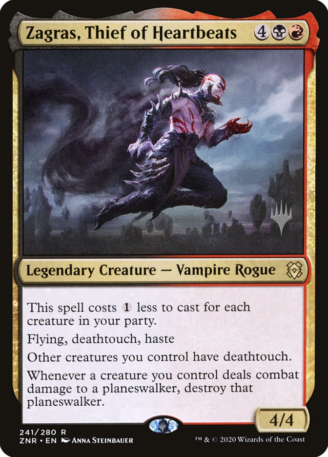 Zagras, Thief of Heartbeats (Promo Pack) [Zendikar Rising Promos] | Magic Magpie