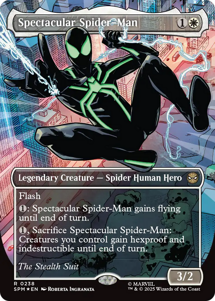 Spectacular Spider-Man (0238) (Borderless) (Textured Foil) [Marvel's Spider-Man] | Magic Magpie