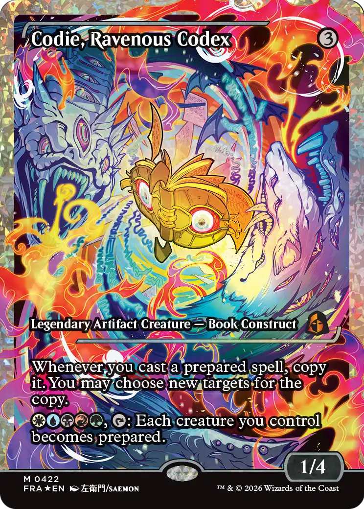 Codie, Ravenous Codex (Showcase) (Fracture Foil) [Reality Fracture] | Magic Magpie