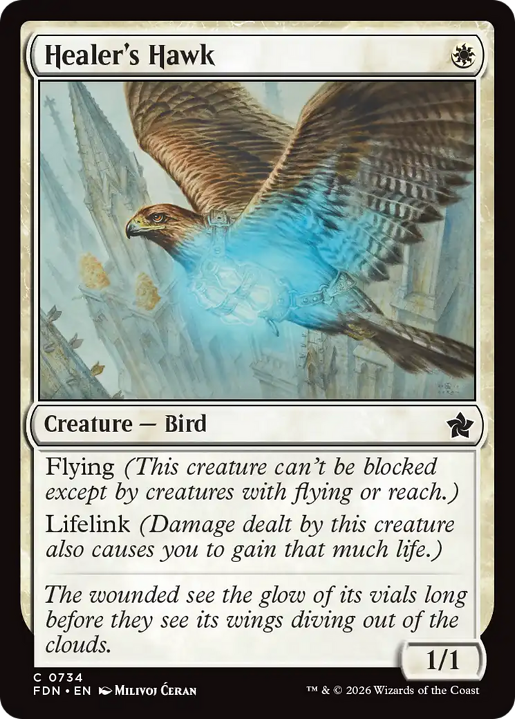 Healer's Hawk (0734) [Foundations] | Magic Magpie