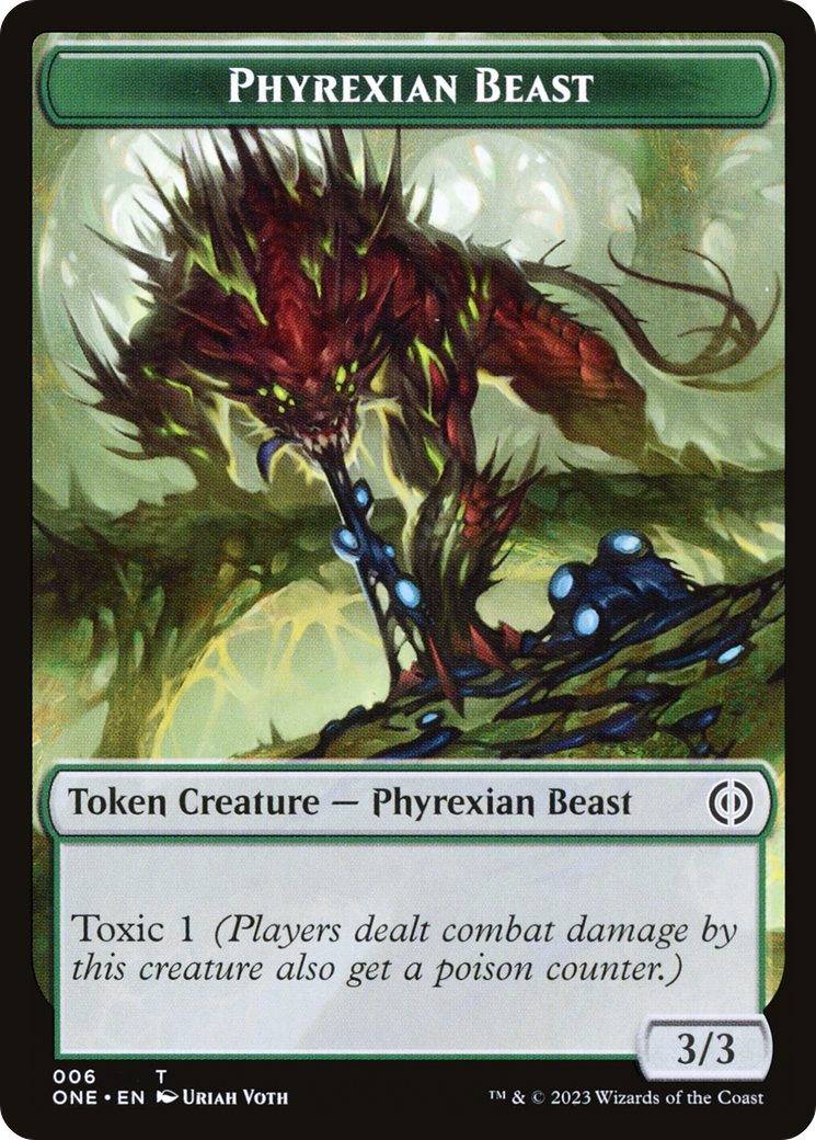 Phyrexian Goblin // Phyrexian Beast Double-Sided Token [Phyrexia: All Will Be One Tokens] | Magic Magpie