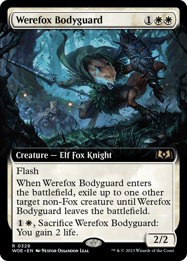 Werefox Bodyguard (Extended Art) [Wilds of Eldraine] | Magic Magpie