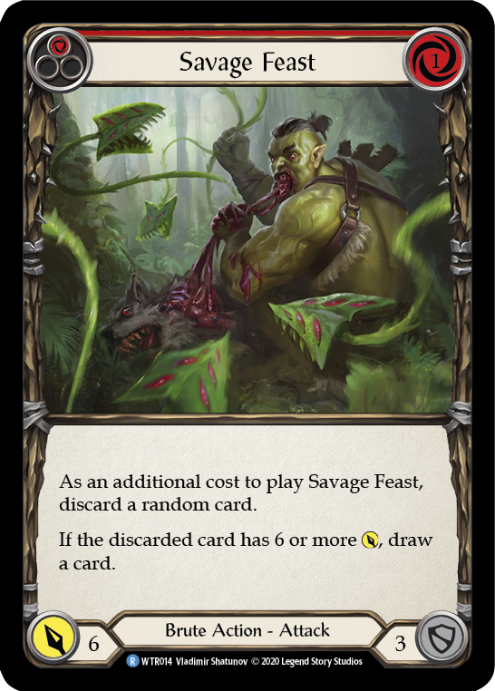 Savage Feast (Red) [U-WTR014] (Welcome to Rathe Unlimited)  Unlimited Rainbow Foil | Magic Magpie