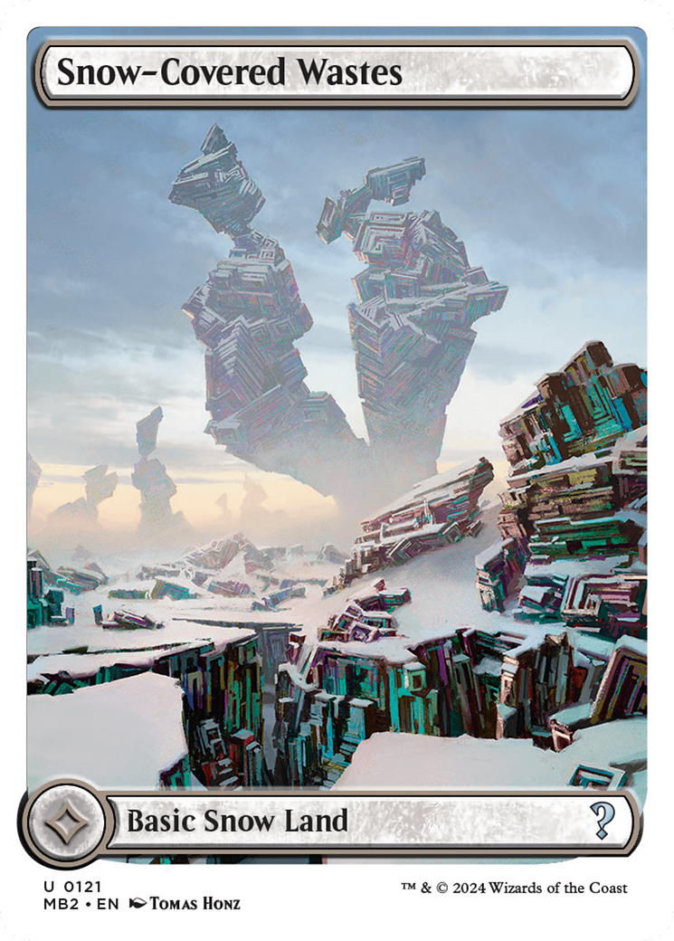 Snow-Covered Wastes (White Border) [Mystery Booster 2] | Magic Magpie