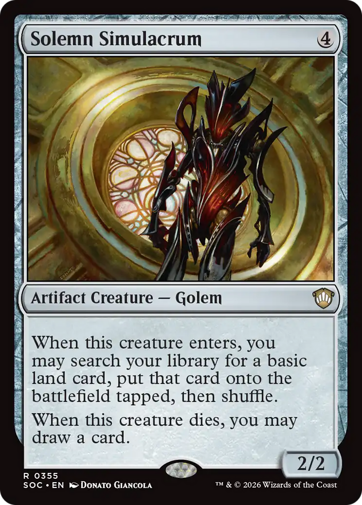 Solemn Simulacrum [Secrets of Strixhaven Commander] | Magic Magpie