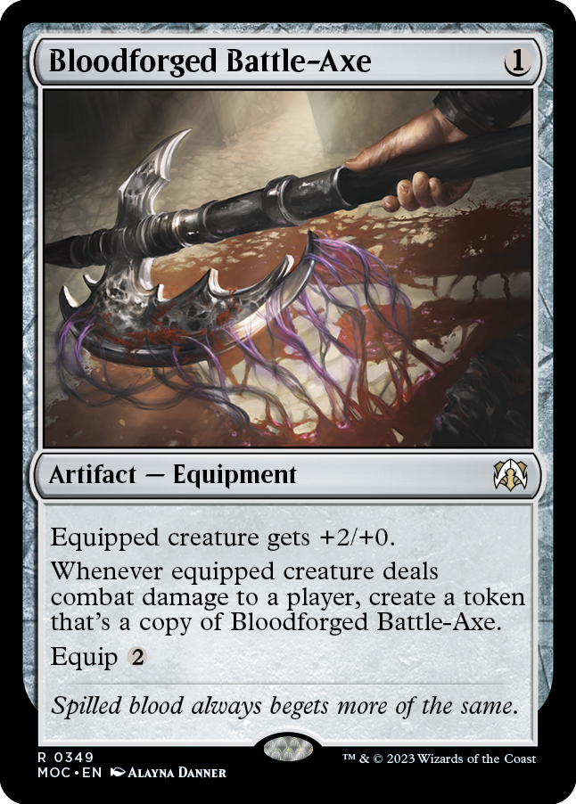 Bloodforged Battle-Axe [March of the Machine Commander] | Magic Magpie