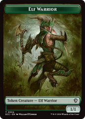 Elf Warrior (0004) // Plant (0005) Double-Sided Token [Lorwyn Eclipsed Tokens] | Magic Magpie