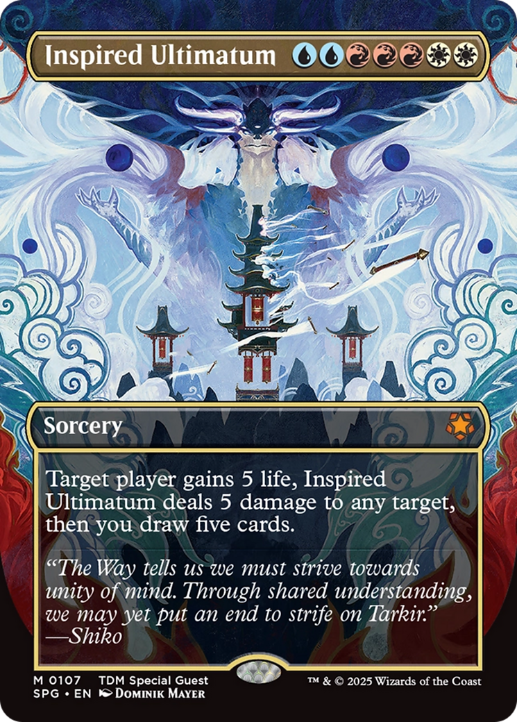 Inspired Ultimatum (Borderless) [Tarkir: Dragonstorm Special Guests] | Magic Magpie