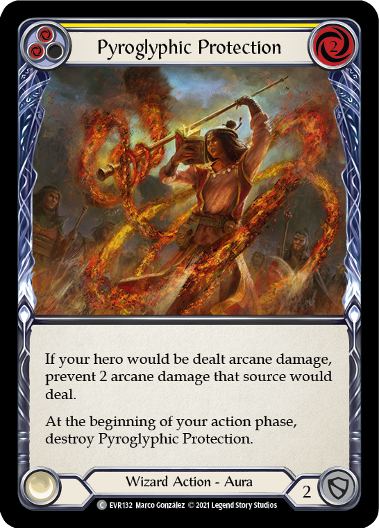 Pyroglyphic Protection (Yellow) [EVR132] (Everfest)  1st Edition Normal | Magic Magpie