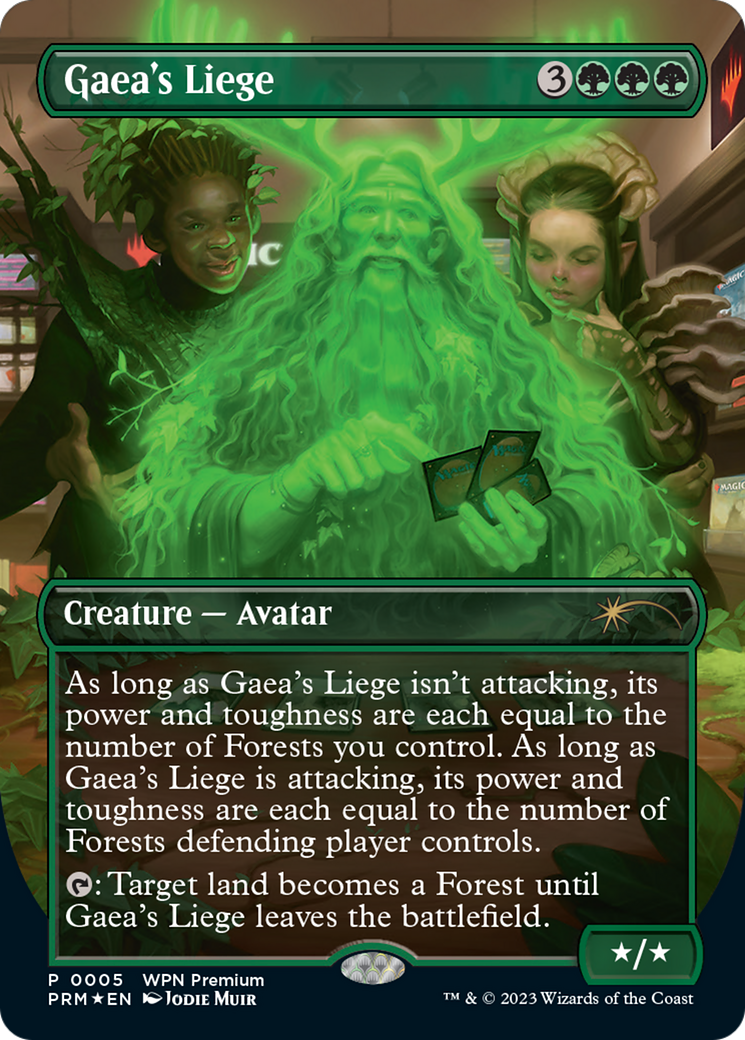Gaea's Liege (Borderless) [Wizards Play Network 2024] | Magic Magpie