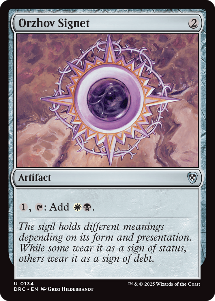 Orzhov Signet [Aetherdrift Commander] | Magic Magpie