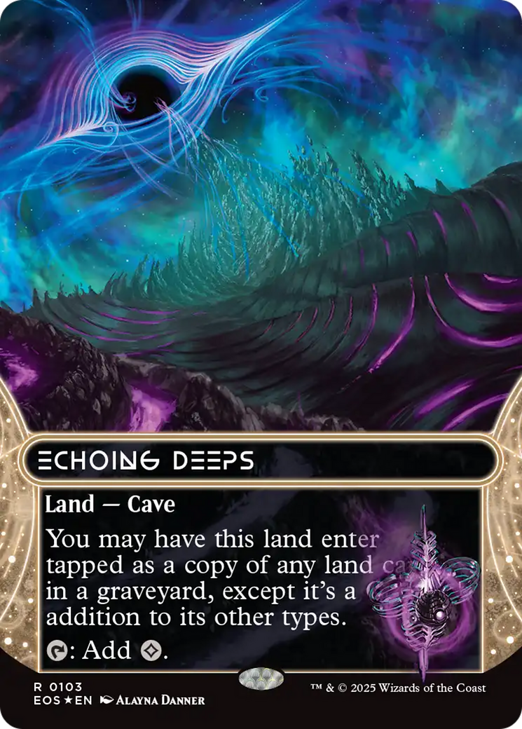 Echoing Deeps (0103) (Borderless) (Galaxy Foil) [Edge of Eternities: Stellar Sights] | Magic Magpie