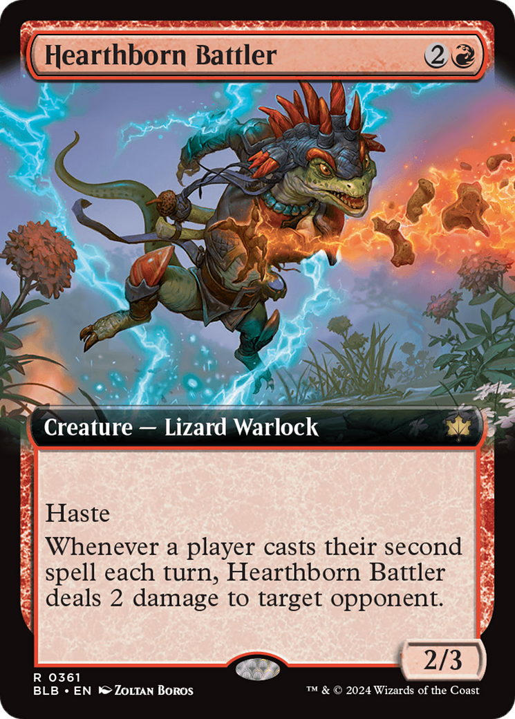 Hearthborn Battler (Extended Art) [Bloomburrow] | Magic Magpie