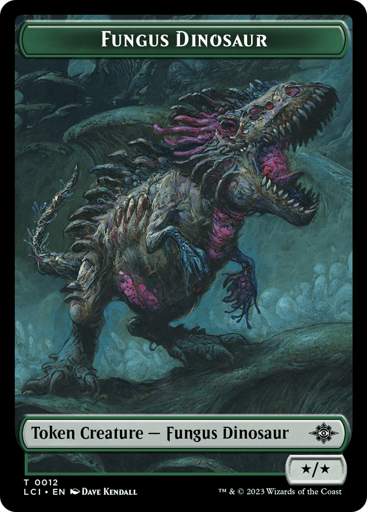 Fungus Dinosaur // Vampire Demon Double-Sided Token [The Lost Caverns of Ixalan Tokens] | Magic Magpie