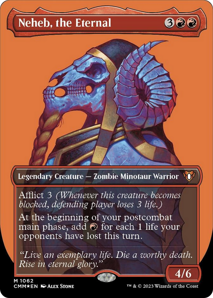 Neheb, the Eternal (Borderless Textured Foil Frame Break) [Commander Masters] | Magic Magpie