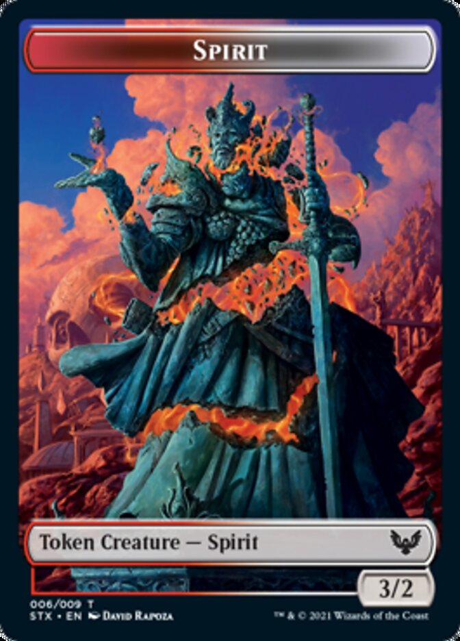 Spirit // Avatar Double-Sided Token [Strixhaven: School of Mages Tokens] | Magic Magpie