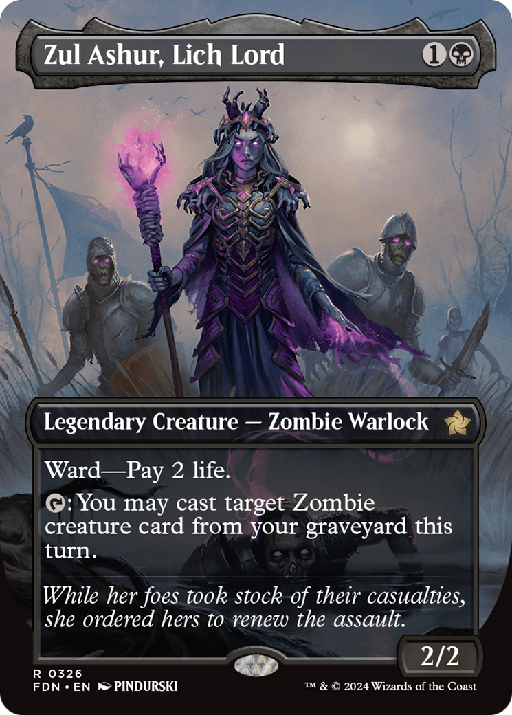 Zul Ashur, Lich Lord (Borderless) [Foundations] | Magic Magpie