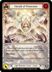 Herald of Protection (Red Extended Art) [FAB029] (Promo)  Rainbow Foil | Magic Magpie