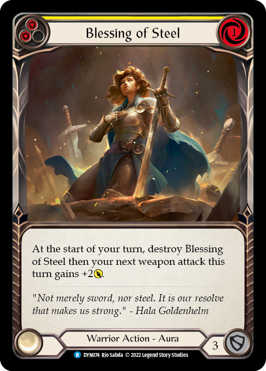 Blessing of Steel (Yellow) [DYN074] (Dynasty) | Magic Magpie