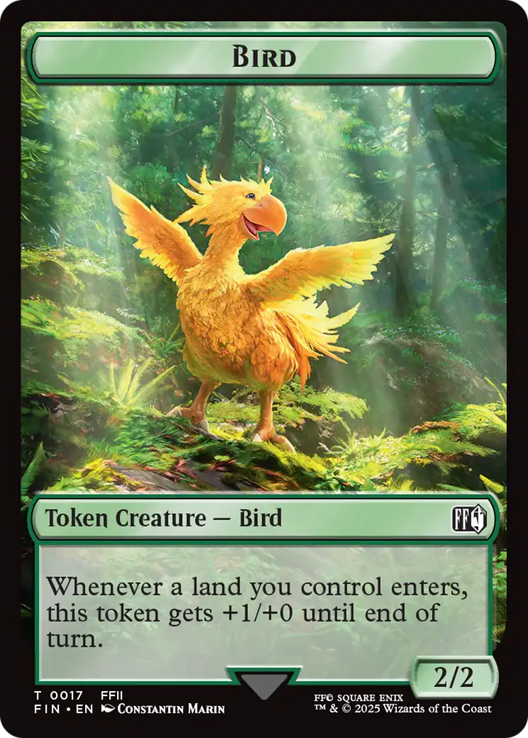 Hero (0008) // Bird (0017) Double-Sided Token [FINAL FANTASY Tokens] | Magic Magpie