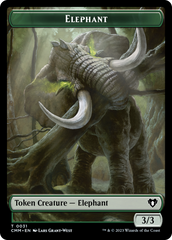 Treasure // Elephant Double-Sided Token [Commander Masters Tokens] | Magic Magpie