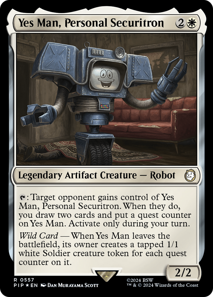 Yes Man, Personal Securitron (Surge Foil) [Fallout] | Magic Magpie