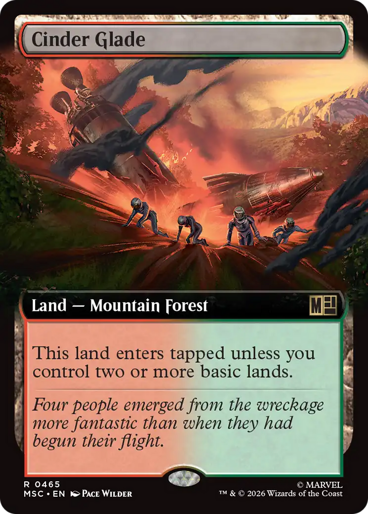 Cinder Glade (Extended Art) [Marvel Super Heroes Commander] | Magic Magpie