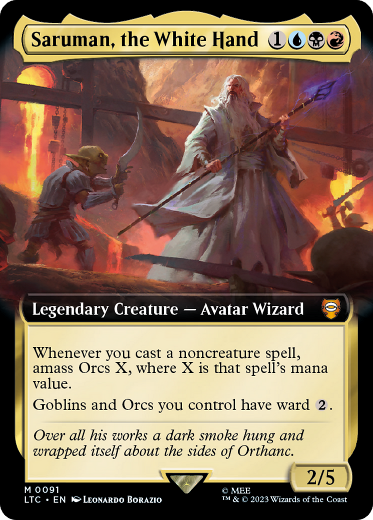 Saruman, the White Hand (Extended Art) [The Lord of the Rings: Tales of Middle-Earth Commander] | Magic Magpie