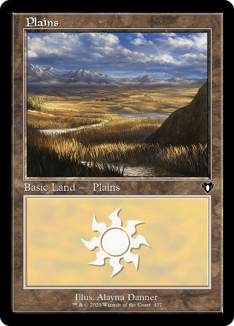 Plains (437) (Retro) [Commander Masters] | Magic Magpie