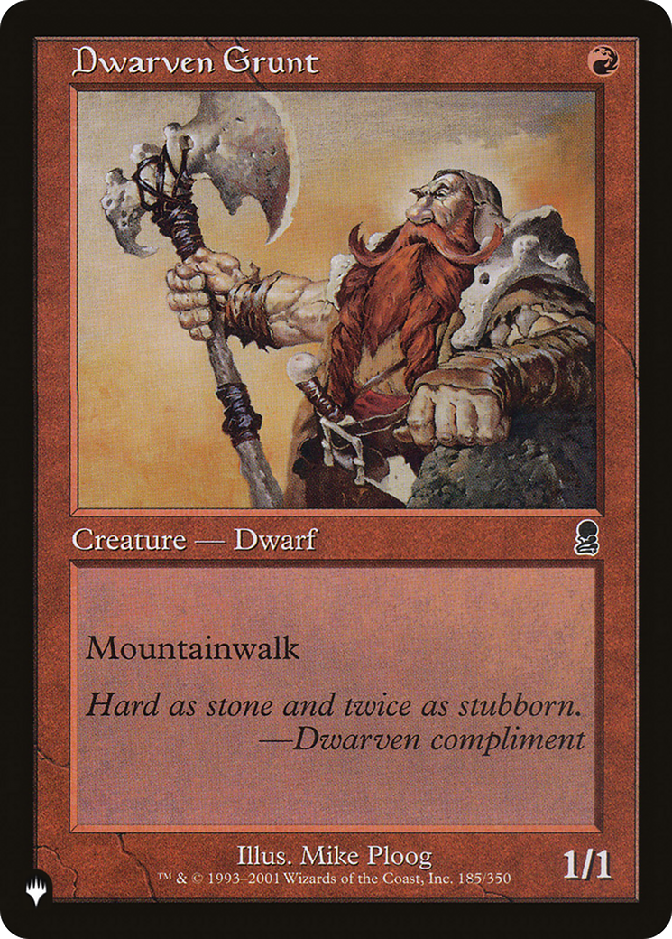 Dwarven Grunt [The List] | Magic Magpie