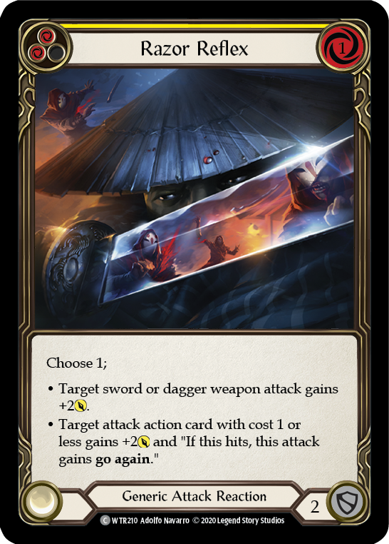 Razor Reflex (Yellow) [U-WTR210] (Welcome to Rathe Unlimited)  Unlimited Rainbow Foil | Magic Magpie