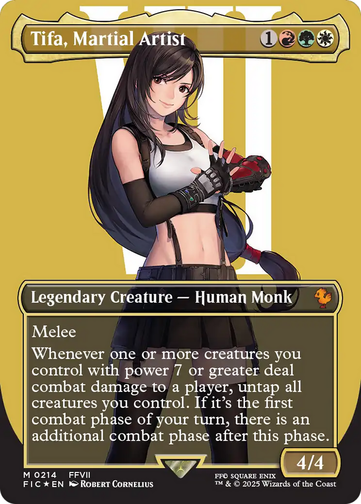 Tifa, Martial Artist (Borderless) (Surge Foil) [FINAL FANTASY Commander] | Magic Magpie