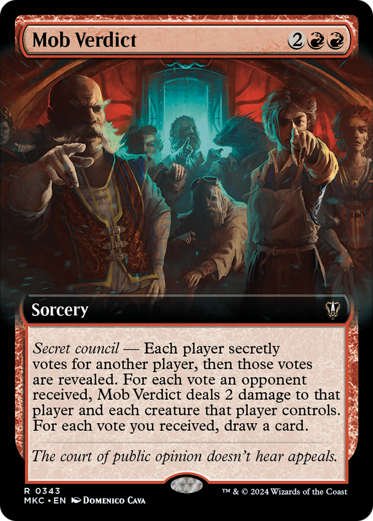 Mob Verdict (Extended Art) [Murders at Karlov Manor Commander] | Magic Magpie