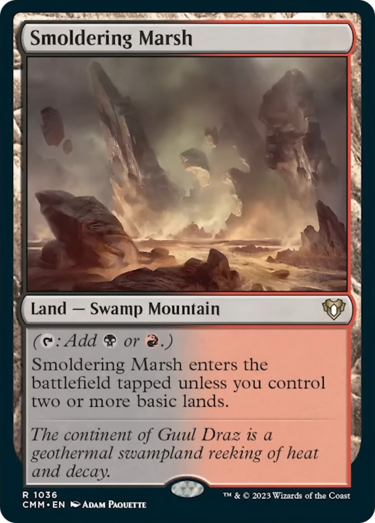 Smoldering Marsh [Commander Masters] | Magic Magpie