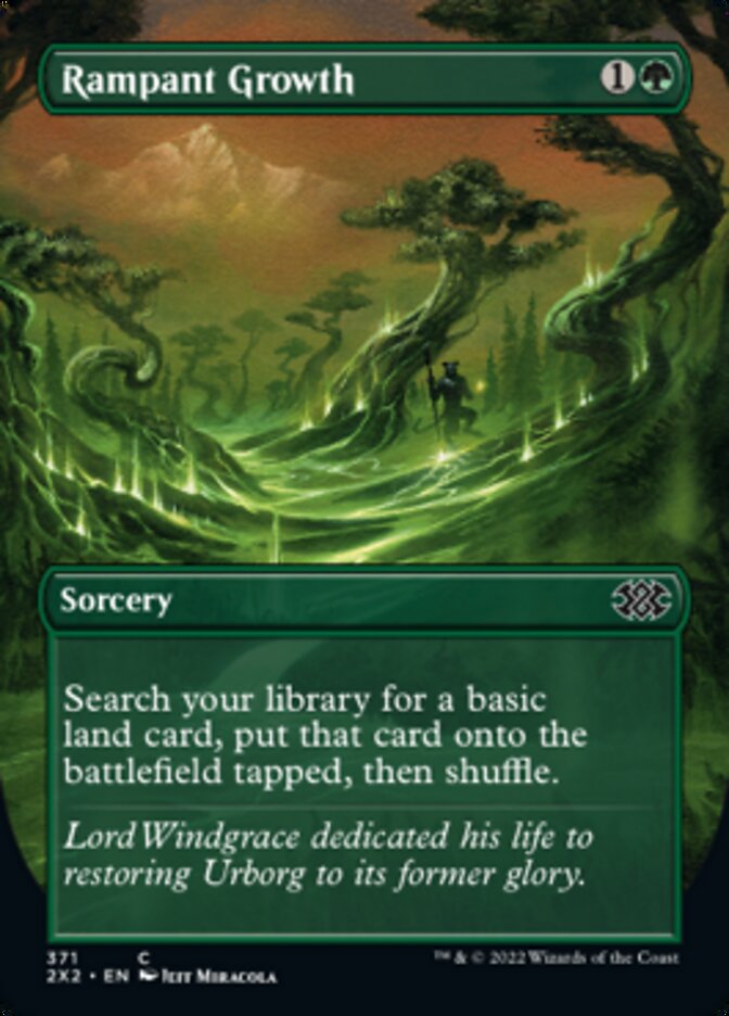 Rampant Growth (Borderless Alternate Art) [Double Masters 2022] | Magic Magpie