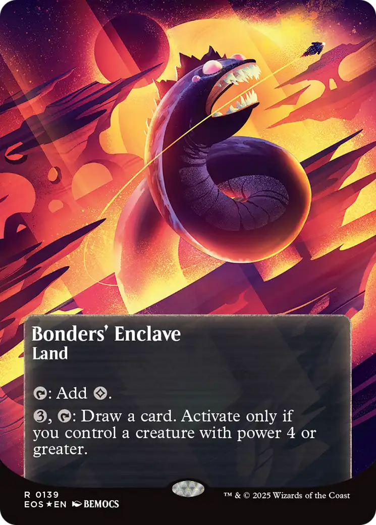 Bonders' Enclave (0136) (Borderless) (Galaxy Foil) [Edge of Eternities: Stellar Sights] | Magic Magpie