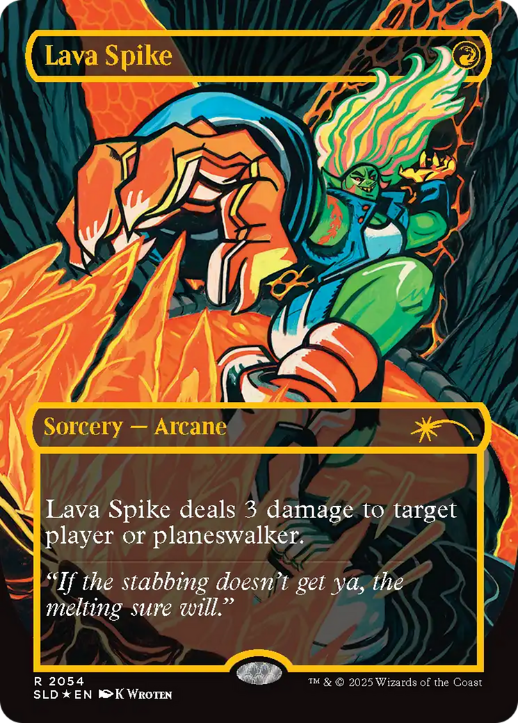 Lava Spike (2054) (Raised Foil) [Secret Lair Drop Series] | Magic Magpie