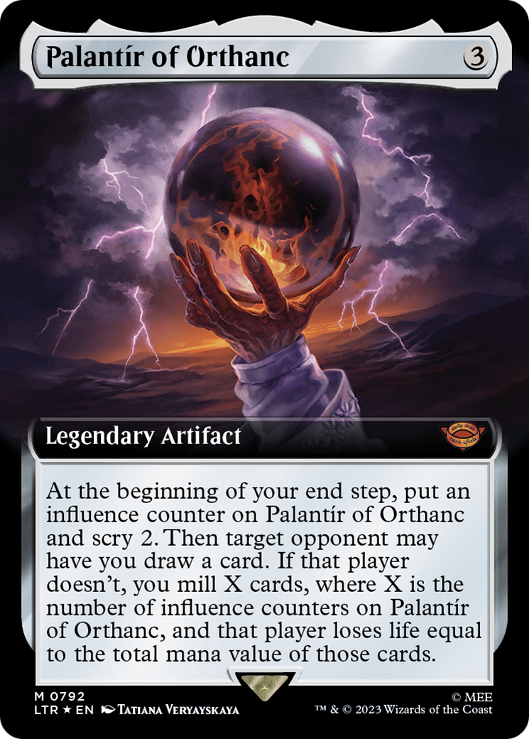 Palantir of Orthanc (Extended Art) (Surge Foil) [The Lord of the Rings: Tales of Middle-Earth] | Magic Magpie