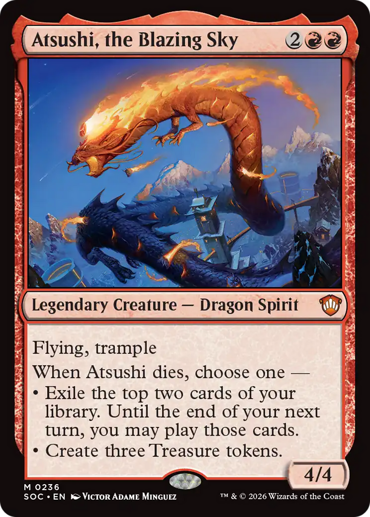Atsushi, the Blazing Sky [Secrets of Strixhaven Commander] | Magic Magpie