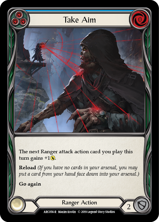 Take Aim (Blue) [ARC056-R] (Arcane Rising)  1st Edition Rainbow Foil | Magic Magpie