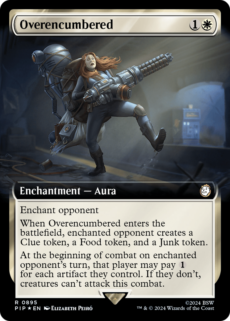 Overencumbered (Extended Art) (Surge Foil) [Fallout] | Magic Magpie