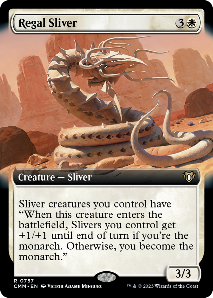 Regal Sliver (Extended Art) [Commander Masters] | Magic Magpie