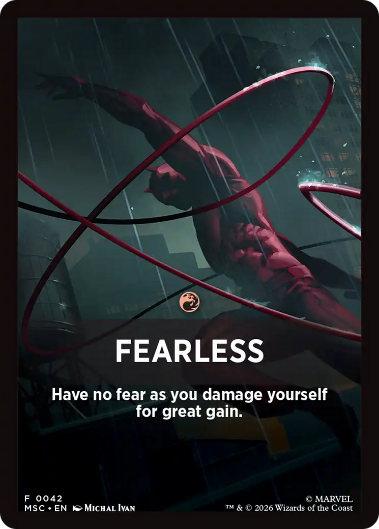 Fearless Theme Card [Marvel Super Heroes Commander] | Magic Magpie