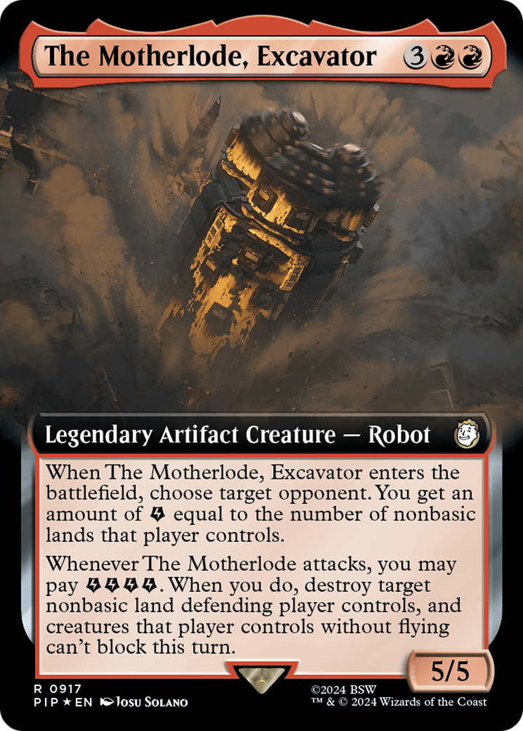 The Motherlode, Excavator (Extended Art) (Surge Foil) [Fallout] | Magic Magpie