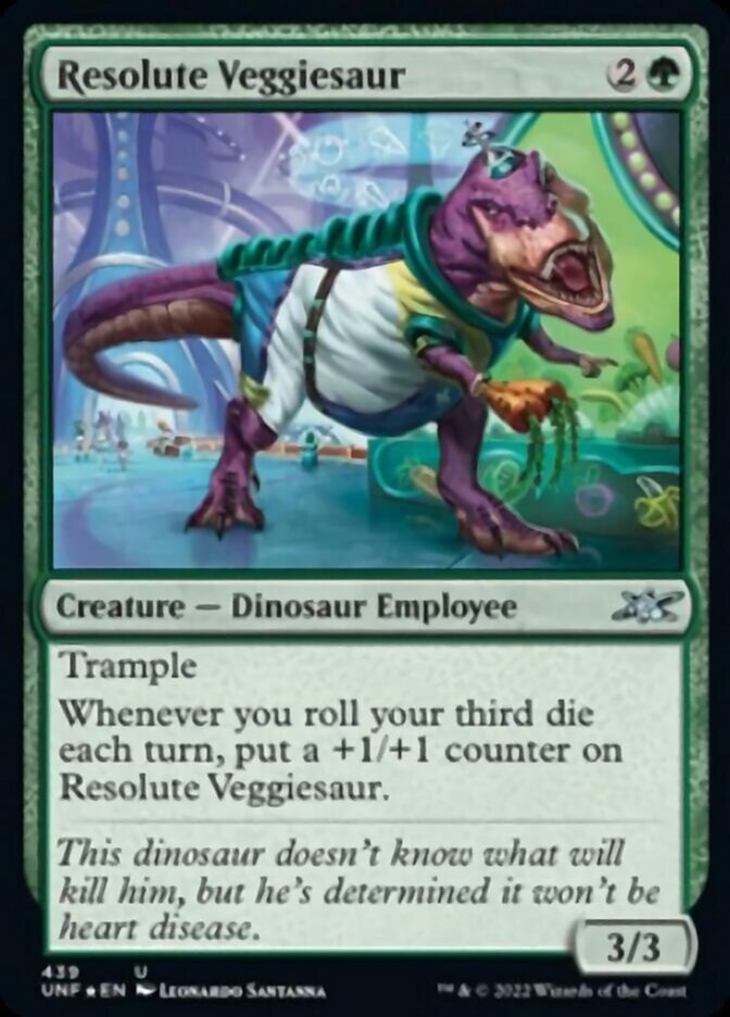 Resolute Veggiesaur (Galaxy Foil) [Unfinity] | Magic Magpie